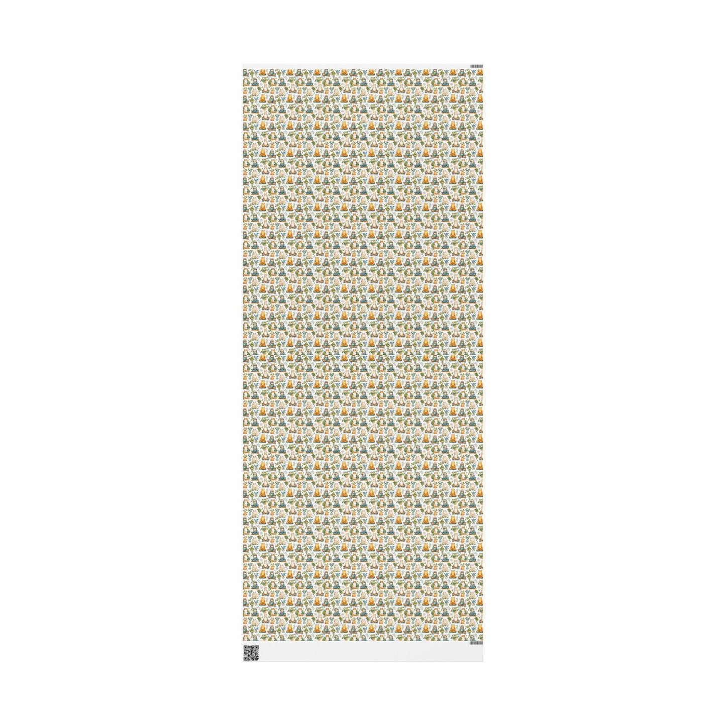 Yoga Animals Gift Wrap Roll with Meditative Pose Design, Wrapping Paper for Holiday, Retreat, or Yoga Instructor Gifts #19
