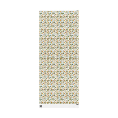 Yoga Animals Gift Wrap Roll with Meditative Pose Design, Wrapping Paper for Holiday, Retreat, or Yoga Instructor Gifts #19