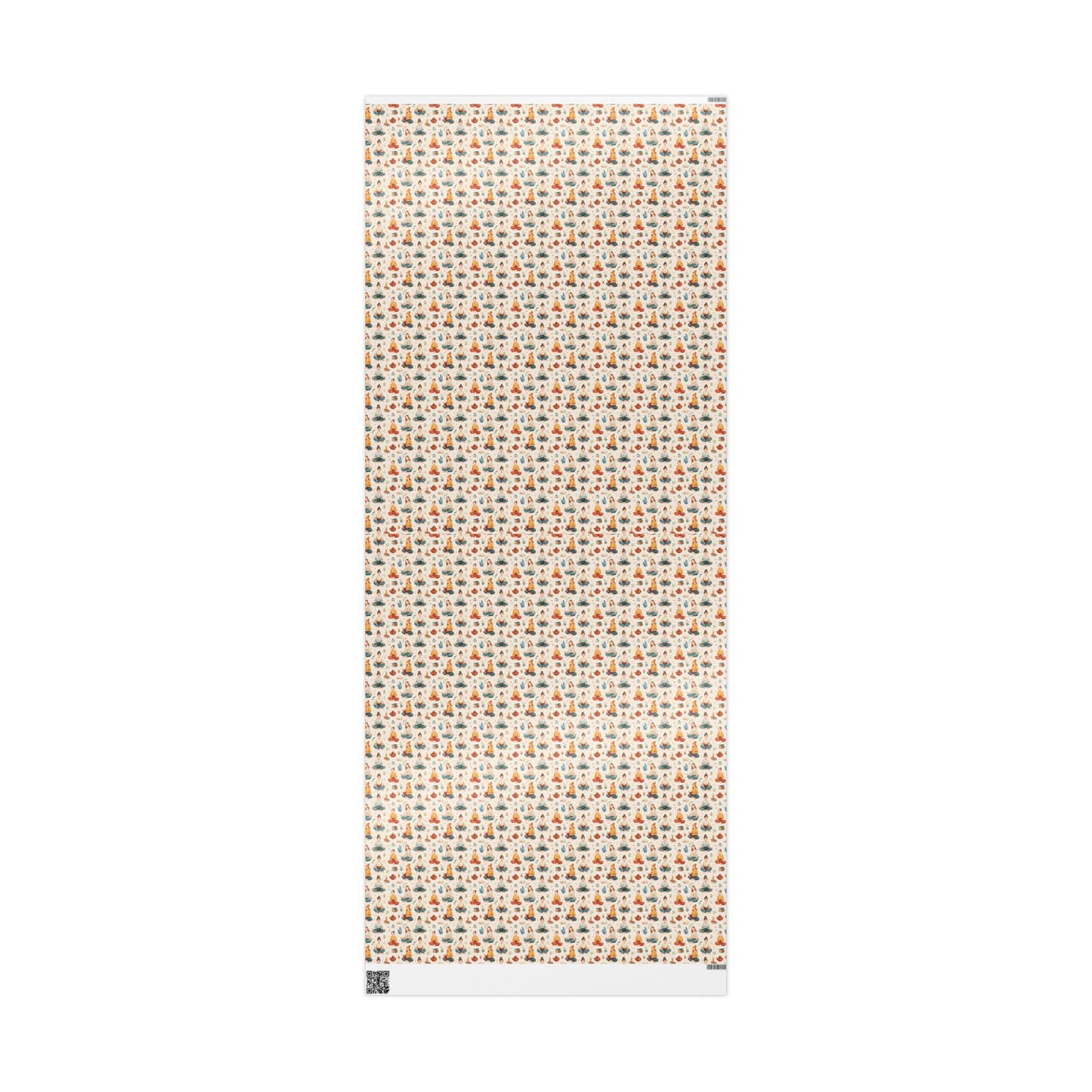 Yoga Retreat Wrapping Paper Roll with Peaceful Poses, Spiritual Namaste Gift Wrap for Christmas Giving #22