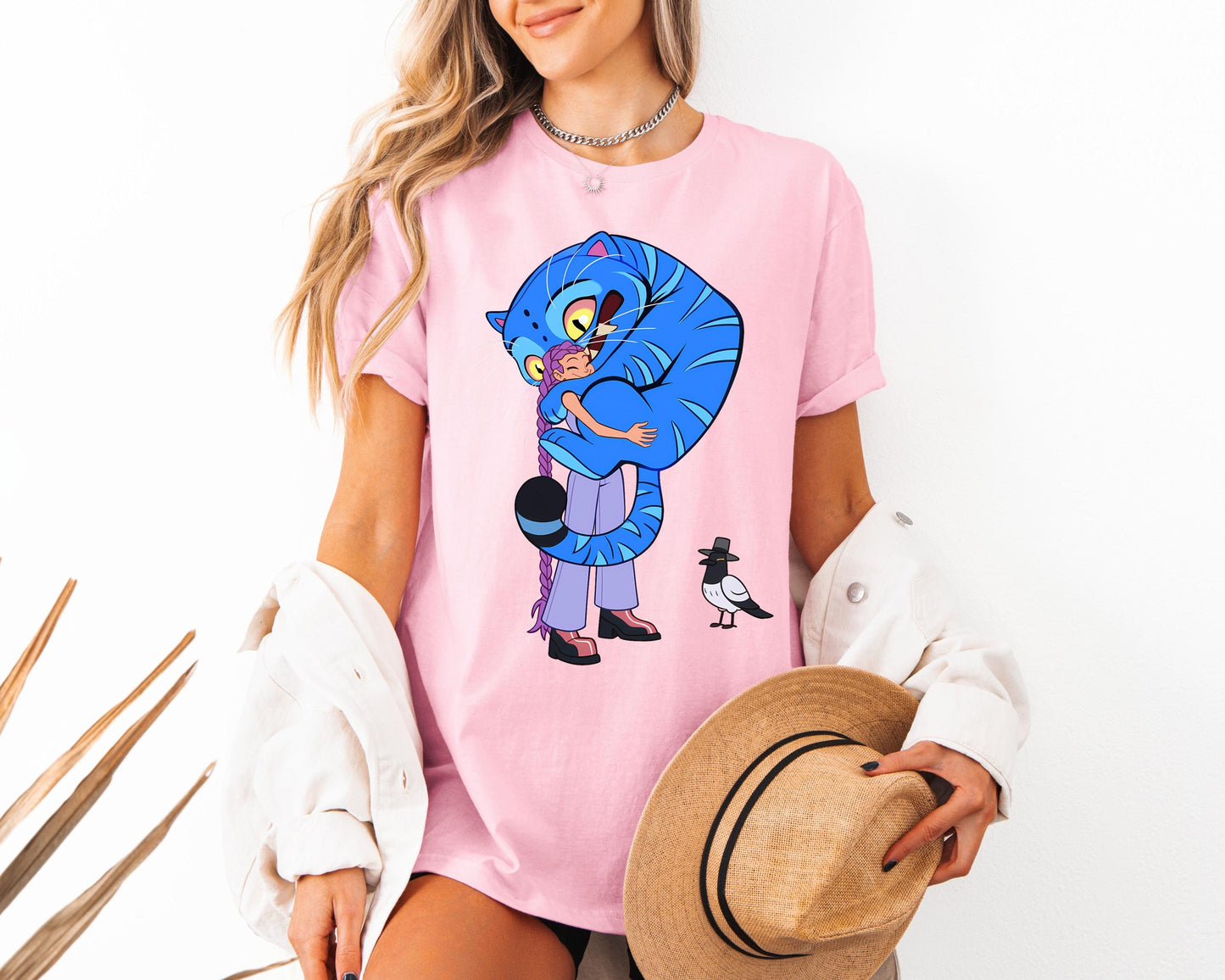 Kpop Demon Hunters Tiger Love Shirt, Derpy the Tiger And Bird Demon Hunter Tiger Shirt, Hunters Tiger Fan, Animal Shirt, Kpop Movie Fan Gift