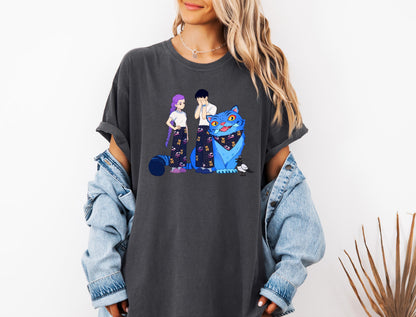 Kpop Demon Hunters Tiger Gift Shirt, Derpy the Tiger And Bird Demon Hunter Tiger Shirt, Hunters Tiger Fan, Animal Shirt, Kpop Movie Fan Gift