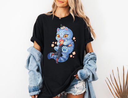 Kpop Demon Hunters Tiger Mom Shirt, Derpy the Tiger And Bird Demon Hunter Tiger Shirt, Hunters Tiger Fan, Animal Shirt, Kpop Movie Fan Gift