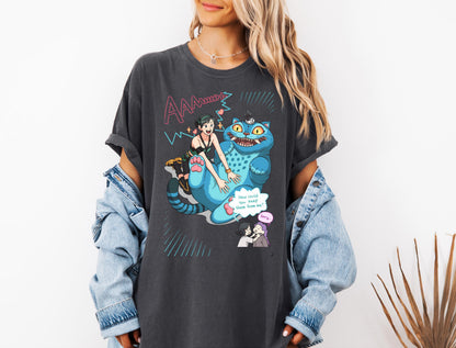 Kpop Demon Hunters Tiger Funny Shirt, Derpy the Tiger And Bird Demon Hunter Tiger Shirt, Hunters Tiger Fan, Animal Shirt,Kpop Movie Fan Gift