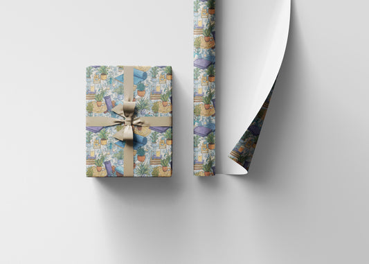 Mindfulness Inspired Yoga Wrapping Paper Roll, Namaste Holiday Gift Wrap for Meditation and Wellness Gifts #25