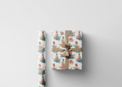 Yoga Teacher Appreciation Wrapping Paper Roll, Mindful Gift Wrap with Namaste for Christmas or Retreat Gifts #12