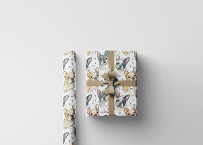 French Bulldog Christmas Wrapping Paper Roll, Festive Frenchie Gift Wrap for Dog Parents and Animal Lovers Holiday Gifts #12
