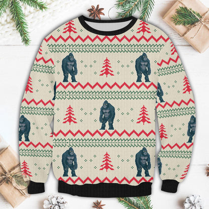 Funny King Kong Ugly Christmas Sweater: Custom All-Over Print