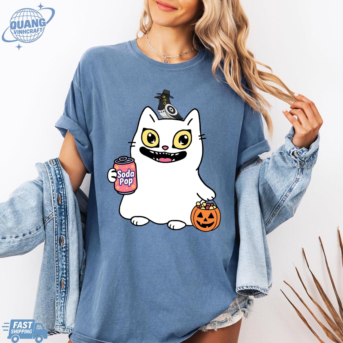 Kpop Demon Hunters Tiger Halloween Shirt, Merch Kpop Shirt, Hunters Tiger fan, Derpy Tiger And Bird Demon Hunter Tiger Tee,Cute Horror Tiger
