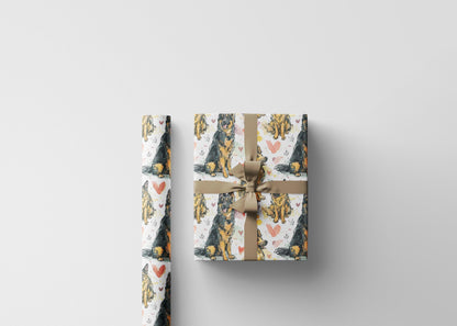 German Shepherd Dog Gift Wrap Roll with Breed Illustration, Wrapping Paper for Pet Owners, Dog Parents, or GSD Celebrations #17