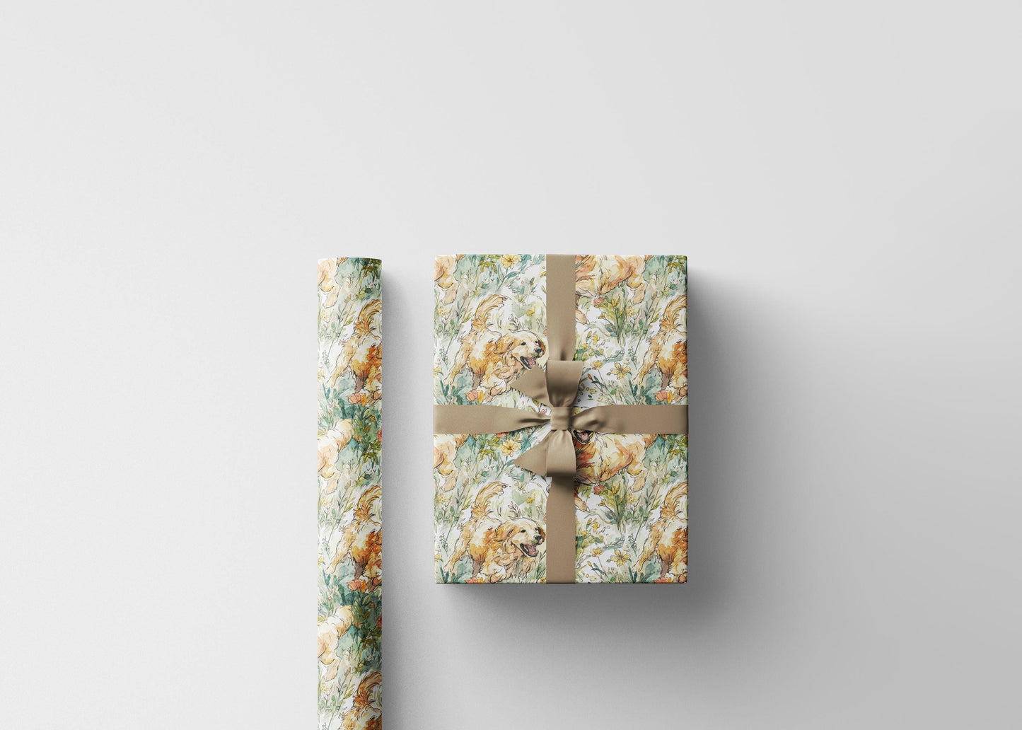 Golden Retriever Dog Wrapping Paper Roll, Perfect Gift Wrap for Pet Owners, Dog Moms and Dads, Holidays or Celebrations #3