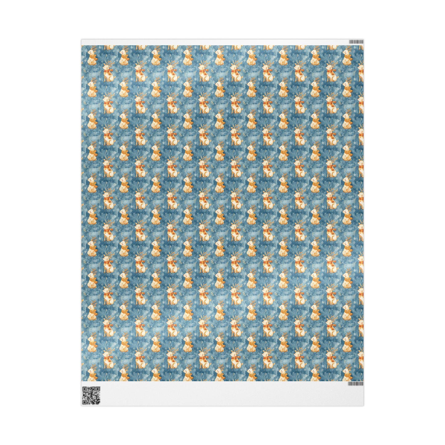 Premium Watercolor Wrapping Paper Christmas Deer | Holiday Gift Wrap Roll | Rustic Festive Winter Aesthetic #9