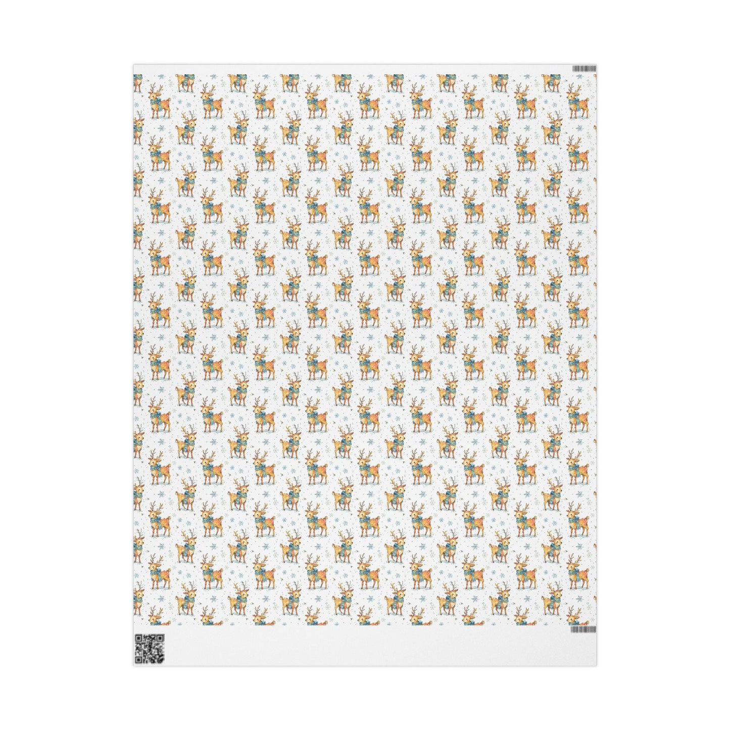 Rustic Christmas Wrapping Paper Deer | Premium Watercolor Gift Wrap Roll | Cozy Festive Holiday Supplies #8