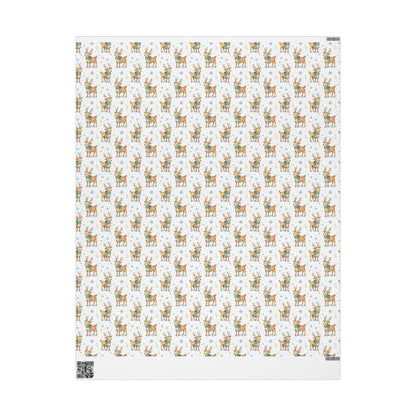 Rustic Christmas Wrapping Paper Deer | Premium Watercolor Gift Wrap Roll | Cozy Festive Holiday Supplies #8