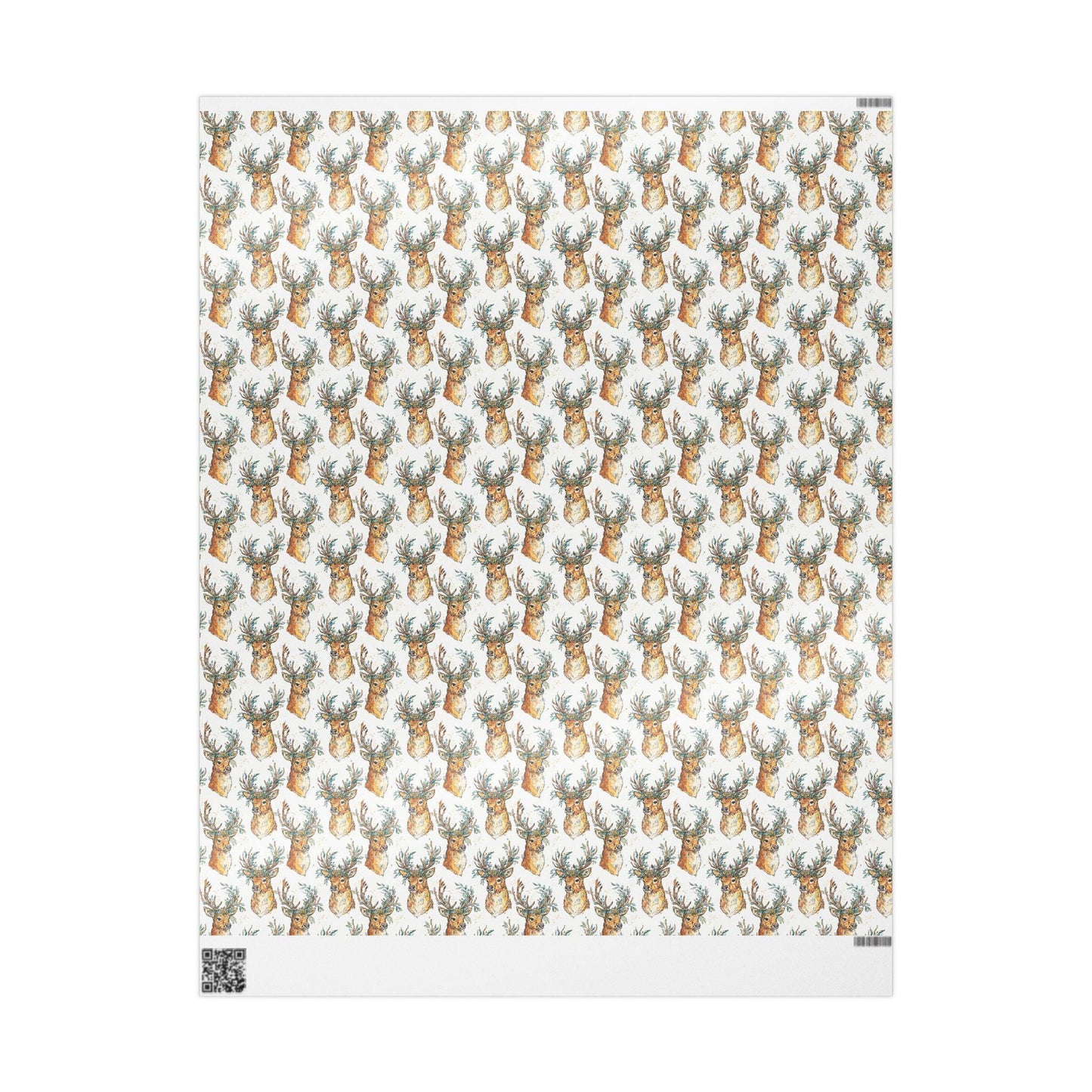 Christmas Wrapping Paper with Watercolor Deer | Premium Holiday Gift Wrap | Rustic Winter Festive Supplies #2