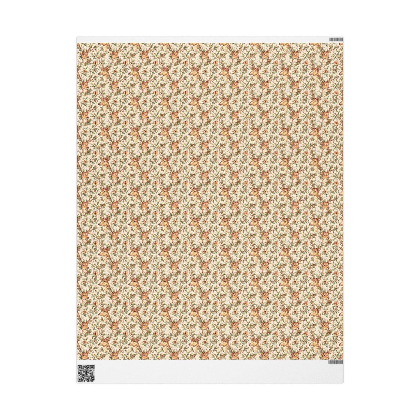 Christmas Wrapping Paper Watercolor Deer | Premium Rustic Holiday Gift Wrap Roll | Festive Xmas Supplies #6