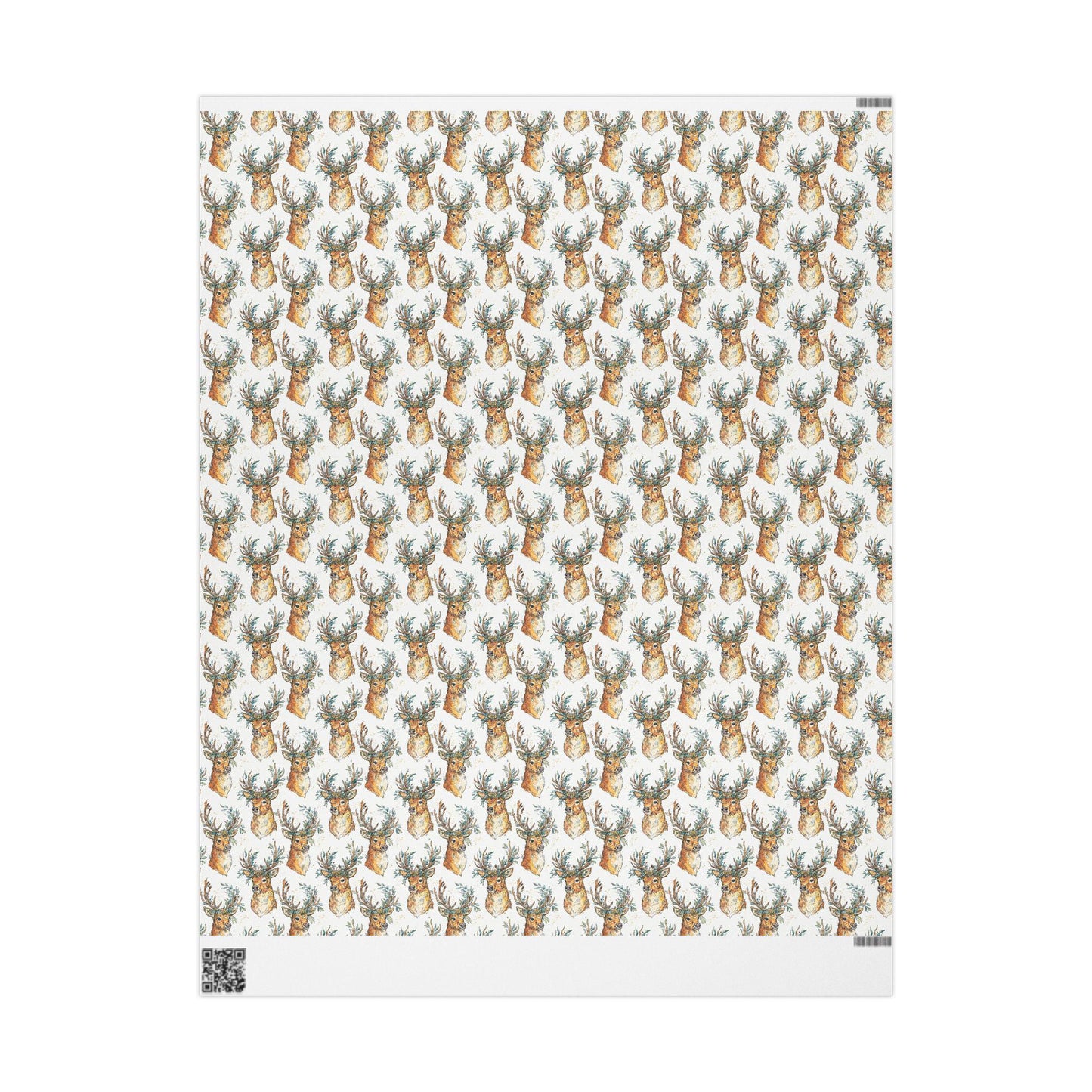 Christmas Wrapping Paper with Watercolor Deer | Premium Holiday Gift Wrap | Rustic Winter Festive Supplies #2