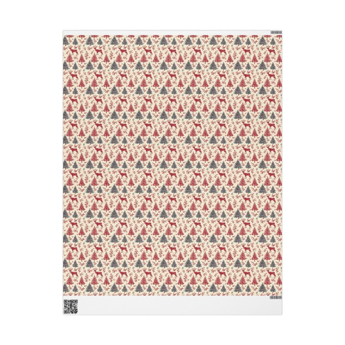 Premium Wrapping Paper Christmas Deer | Watercolor Holiday Gift Wrap | Cozy Rustic Festive Winter Roll #5