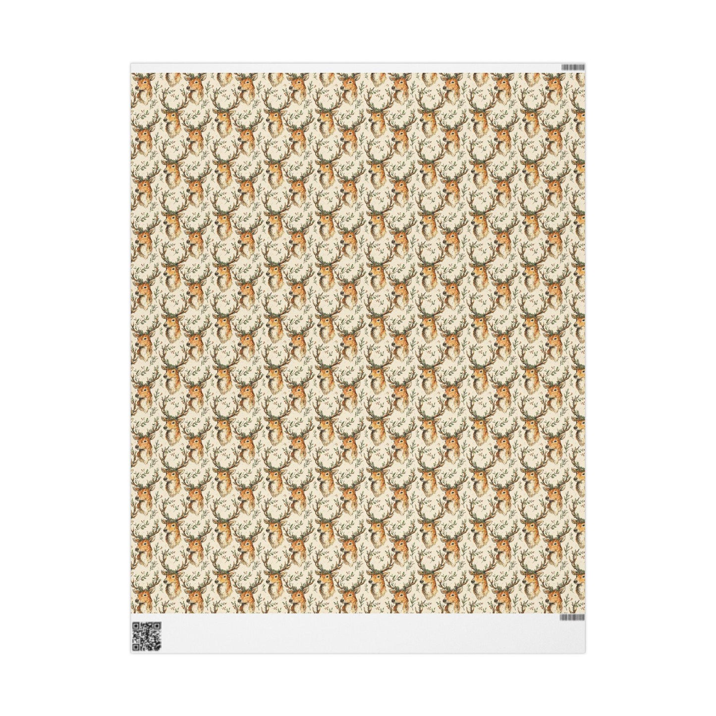 Wrapping Paper Premium Watercolor Deer | Christmas Gift Wrap Roll | Cozy Rustic Holiday Aesthetic Supplies #3