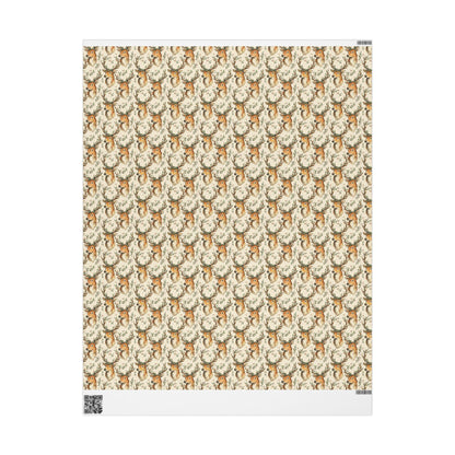 Wrapping Paper Premium Watercolor Deer | Christmas Gift Wrap Roll | Cozy Rustic Holiday Aesthetic Supplies #3