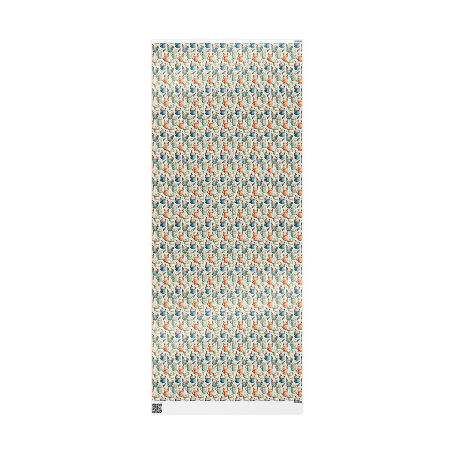 Barista Gift Wrap Premium Coffee Lover | Watercolor Wrapping Paper | Rustic Cozy Holiday Roll #11