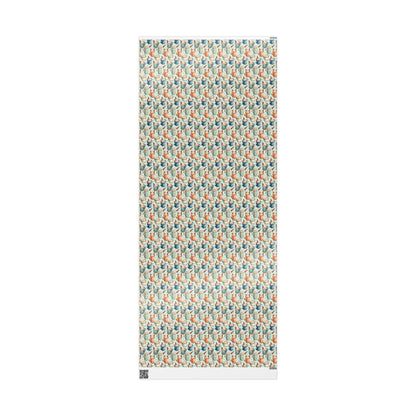 Barista Gift Wrap Premium Coffee Lover | Watercolor Wrapping Paper | Rustic Cozy Holiday Roll #11