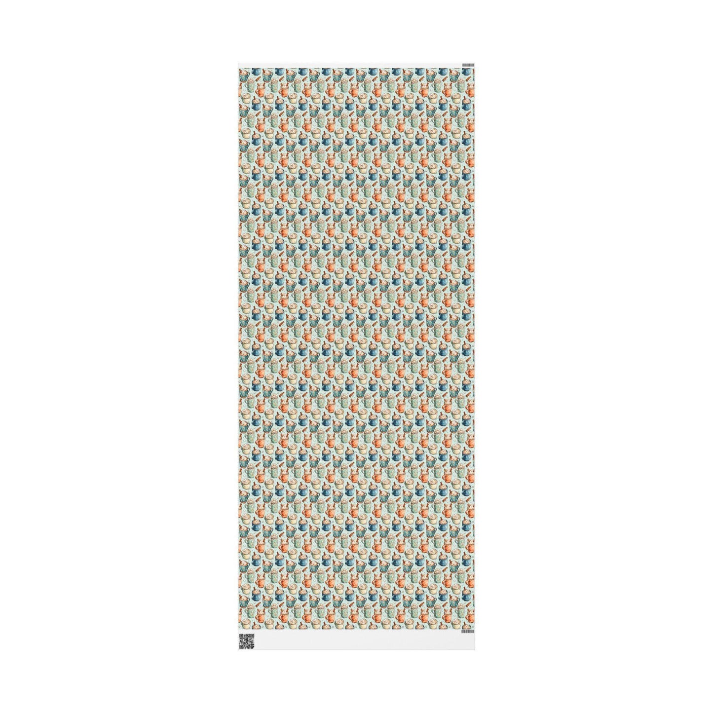Barista Gift Wrap Premium Coffee Lover | Watercolor Wrapping Paper | Rustic Cozy Holiday Roll #11