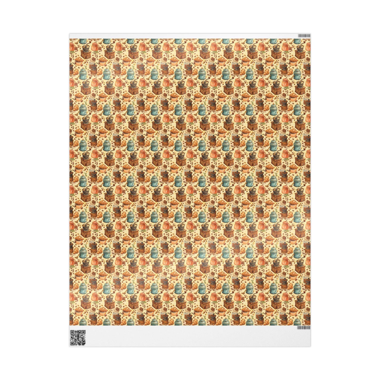 Coffee Wrapping Paper Premium Rustic | Watercolor Barista Gift Wrap | Coffee Lover Cozy Supplies #6