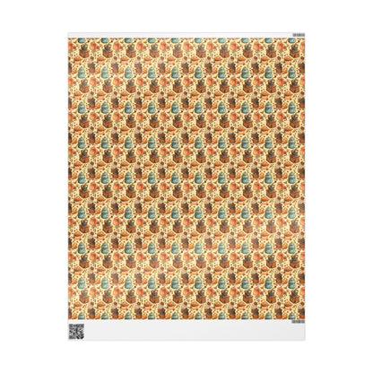 Coffee Wrapping Paper Premium Rustic | Watercolor Barista Gift Wrap | Coffee Lover Cozy Supplies #6