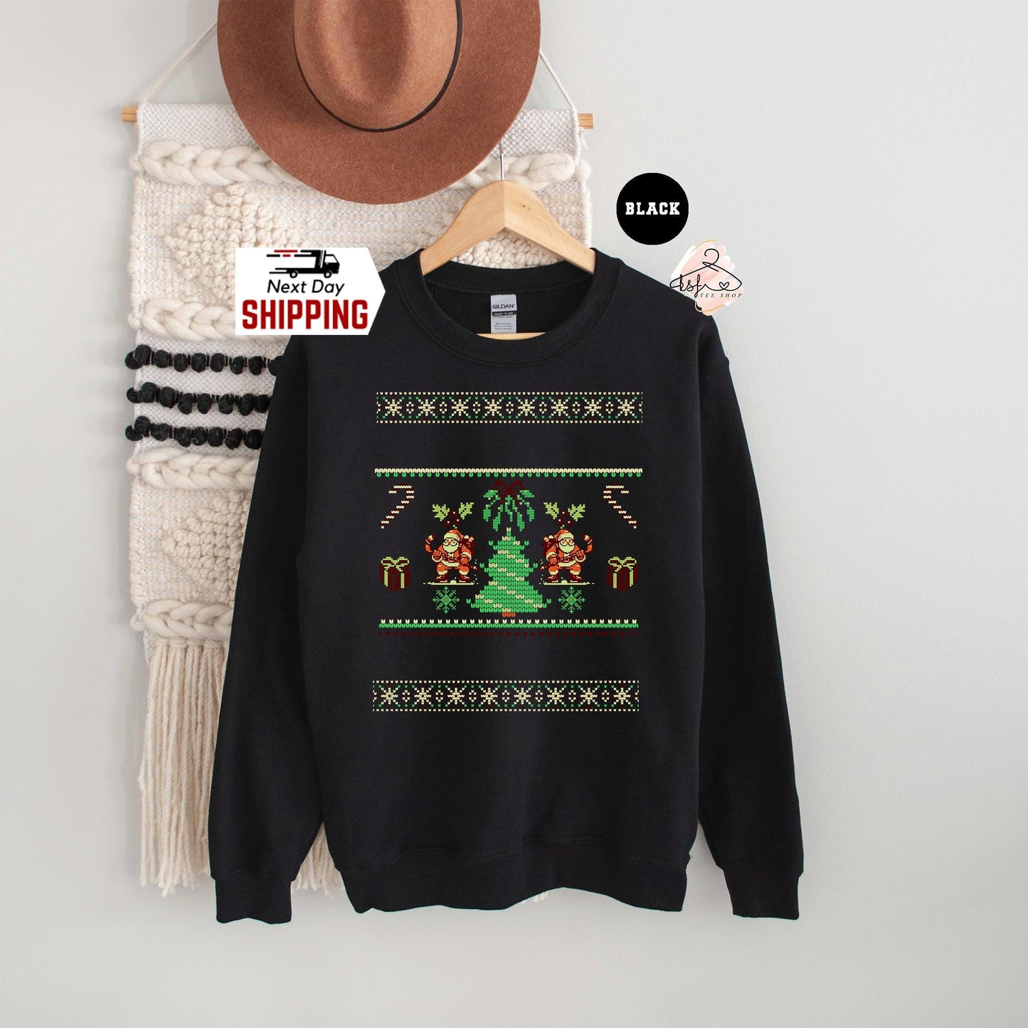 Funny Santa Ugly Christmas Sweatshirt - Holiday Hoodie