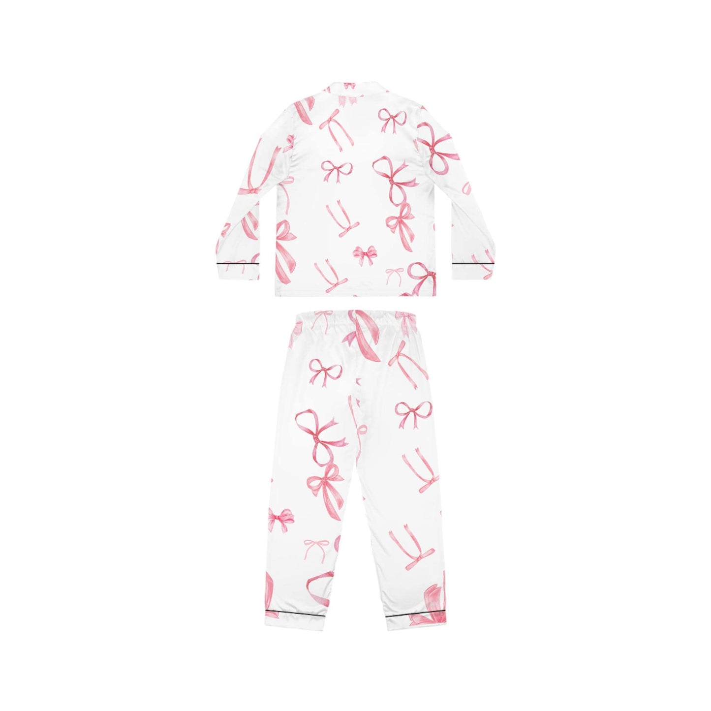 Custom pajamas set Chic bow Women's Satin Pajamas with Bow Design, Luxurious Sleepwear, Perfect for Gift Giving, Loungewear, Cozy Nights