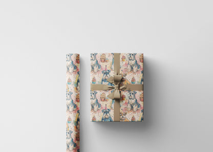 Schnauzer Gift Wrap Roll, Adorable Dog Lover Wrapping Paper for Pet Owners, Dog Parents, Holidays and Birthdays #2
