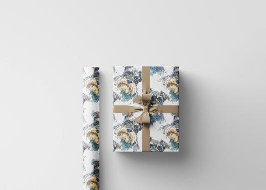 Dog Lover Gift Wrap Roll with Schnauzer Design, Wrapping Paper for Pet Lovers, Holidays, and Dog Birthdays #19