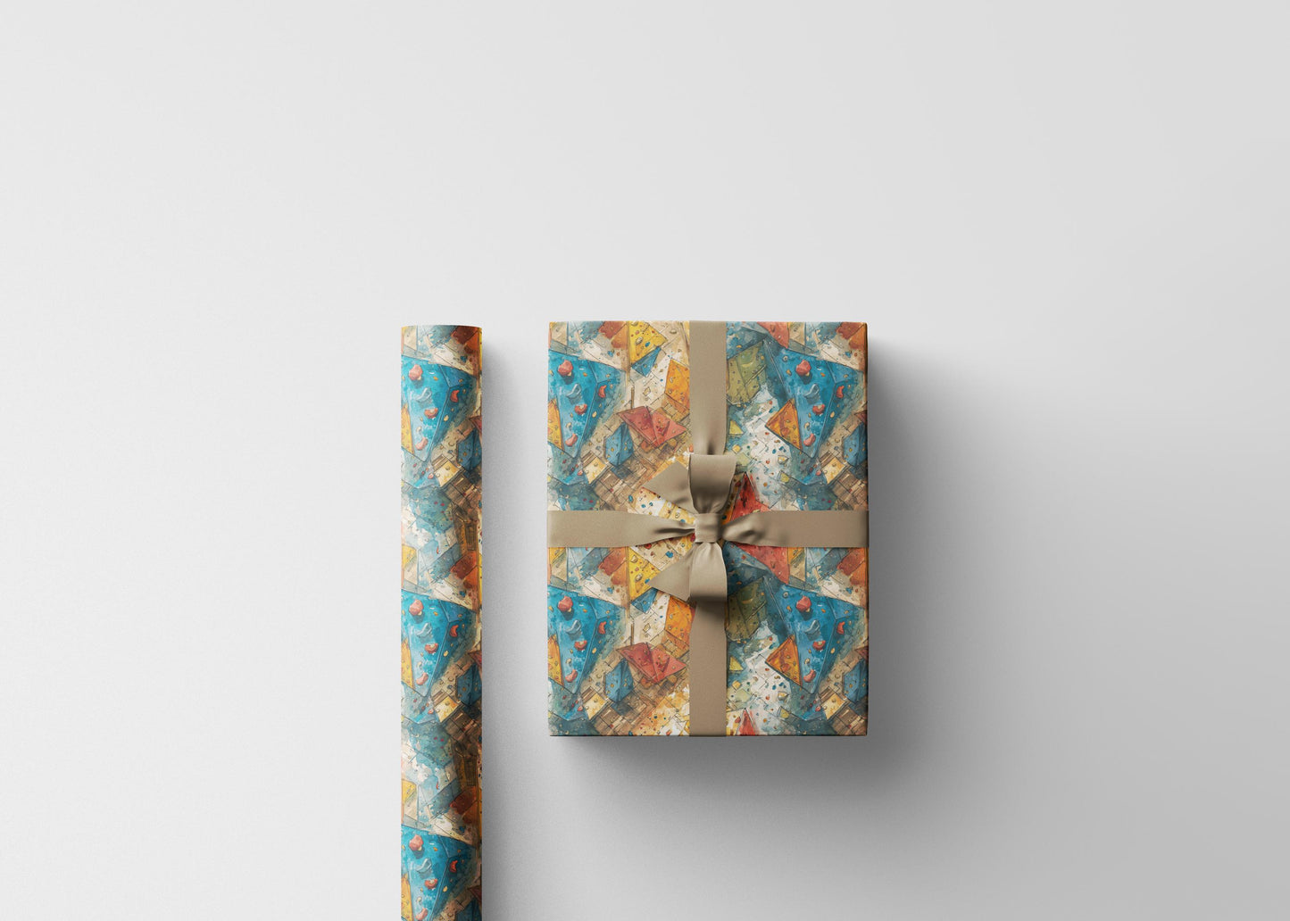 Rock Climbing Wrapping Paper Roll for Outdoor Lovers, Gift Wrap for Climbers and Mountain Hiking Enthusiasts #15