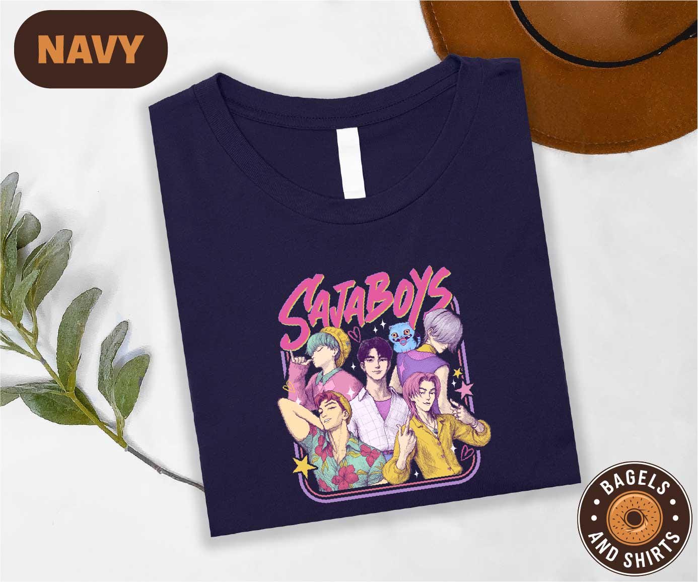 Saja Boys Boy Band Shirt, Demon Hunters Movie T-shirt, Kpop Fan Sweater, Demon Hunters Merch Tee, Retro Bootleg Movie Shirt, Saja Boys Shirt