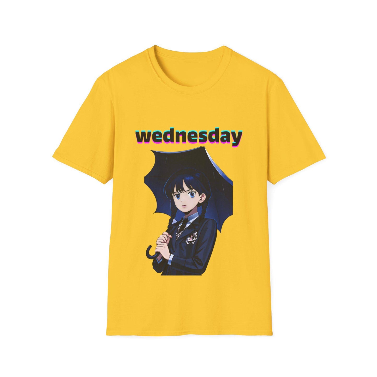 Wednesday Anime Graphic TeeGothic Wednesday appare Wednesday character shirt Wednesday cast tee Jenna Ortega merch Wednesday Addams T-shirt
