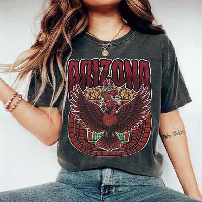 Arizona Football Skull Vintage Shirt, Gift For Fan Football Game Day Unisex Shirt
