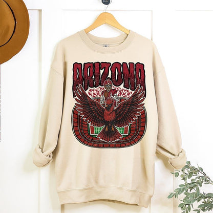 Arizona Football Skull Vintage Shirt, Gift For Fan Football Game Day Unisex Shirt