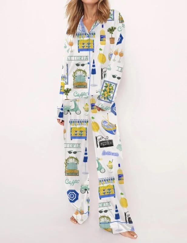 Italy Vacation Pajama Set  Pajamas Set