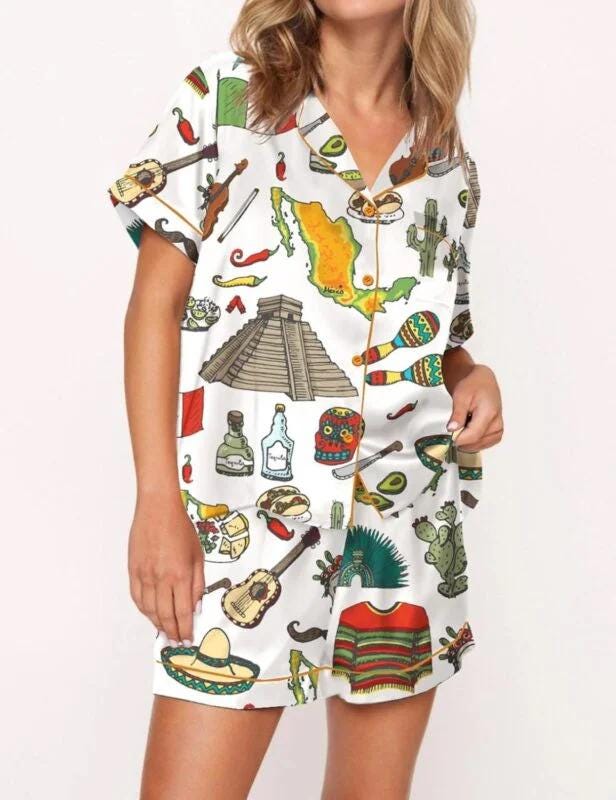Mexico Travel Pajama Set  Pajamas Set