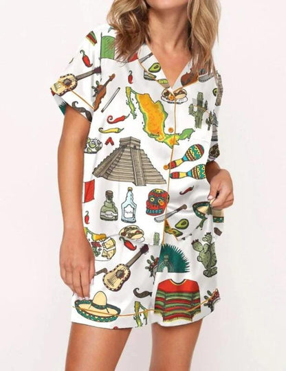 Mexico Travel Pajama Set  Pajamas Set