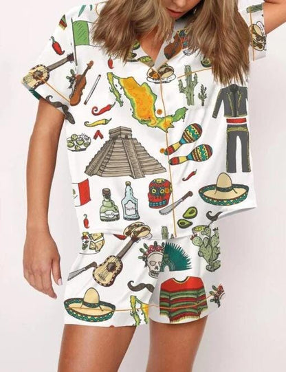 Mexico Travel Pajama Set  Pajamas Set