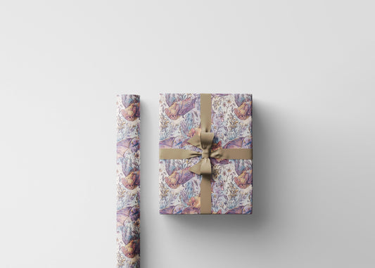 Creepy Bat Wrapping Paper Roll for Halloween, Haunted Gift Wrap for October Birthdays, Horror Parties, and Dark Decor #4