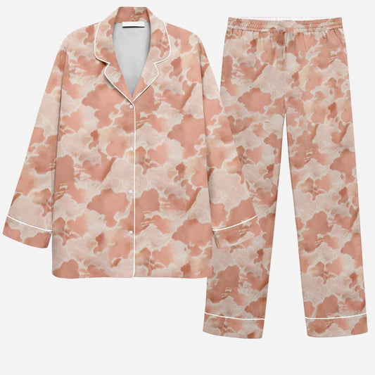 Olivia Von Halle Lila Icarus Peach Cloud Pajamas, Freakier Friday 2025 Pajamas, Anna Silk Pyjamas , Freakier Friday Pajamas, Freakier Friday