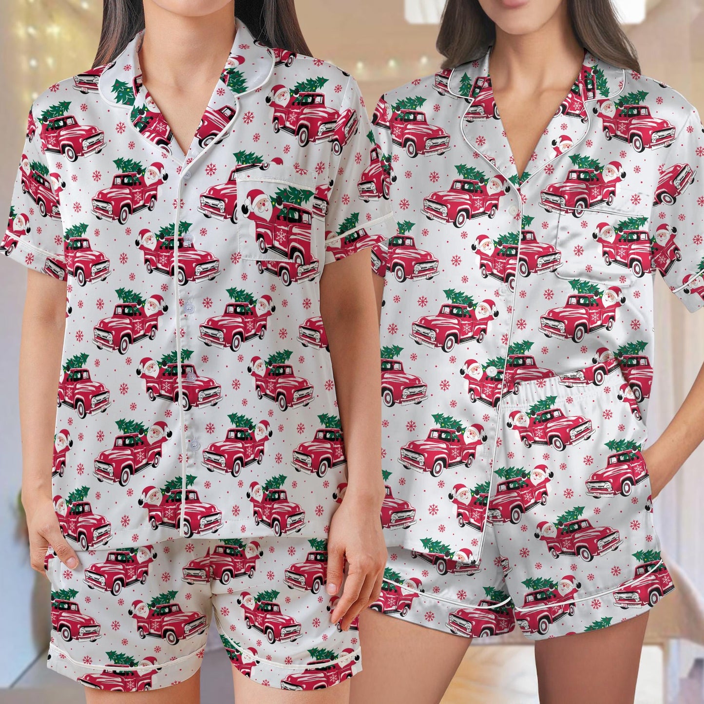 Christmas Pajama Set, Santa Claus Sleepwear, Vintage Santa Loungewear, Cute Santa Claus Xmas Pjs, Merry Christmas Pajamas, Vintage Christmas