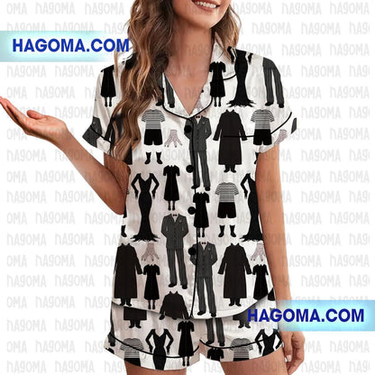 Wednesday Satin Pajamas Set  Pajamas Set