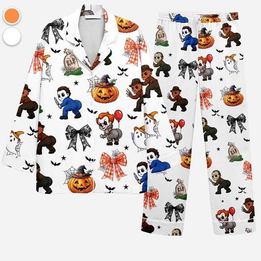 Killers Gonna Kill Pajamas Set, Horror Characters Pjs, Slasher Gift for Horror Fans, Horror Movie Pajama Set, Killers Merch, Halloween Gift