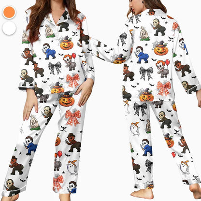 Killers Gonna Kill Pajamas Set, Horror Characters Pjs, Slasher Gift for Horror Fans, Horror Movie Pajama Set, Killers Merch, Halloween Gift