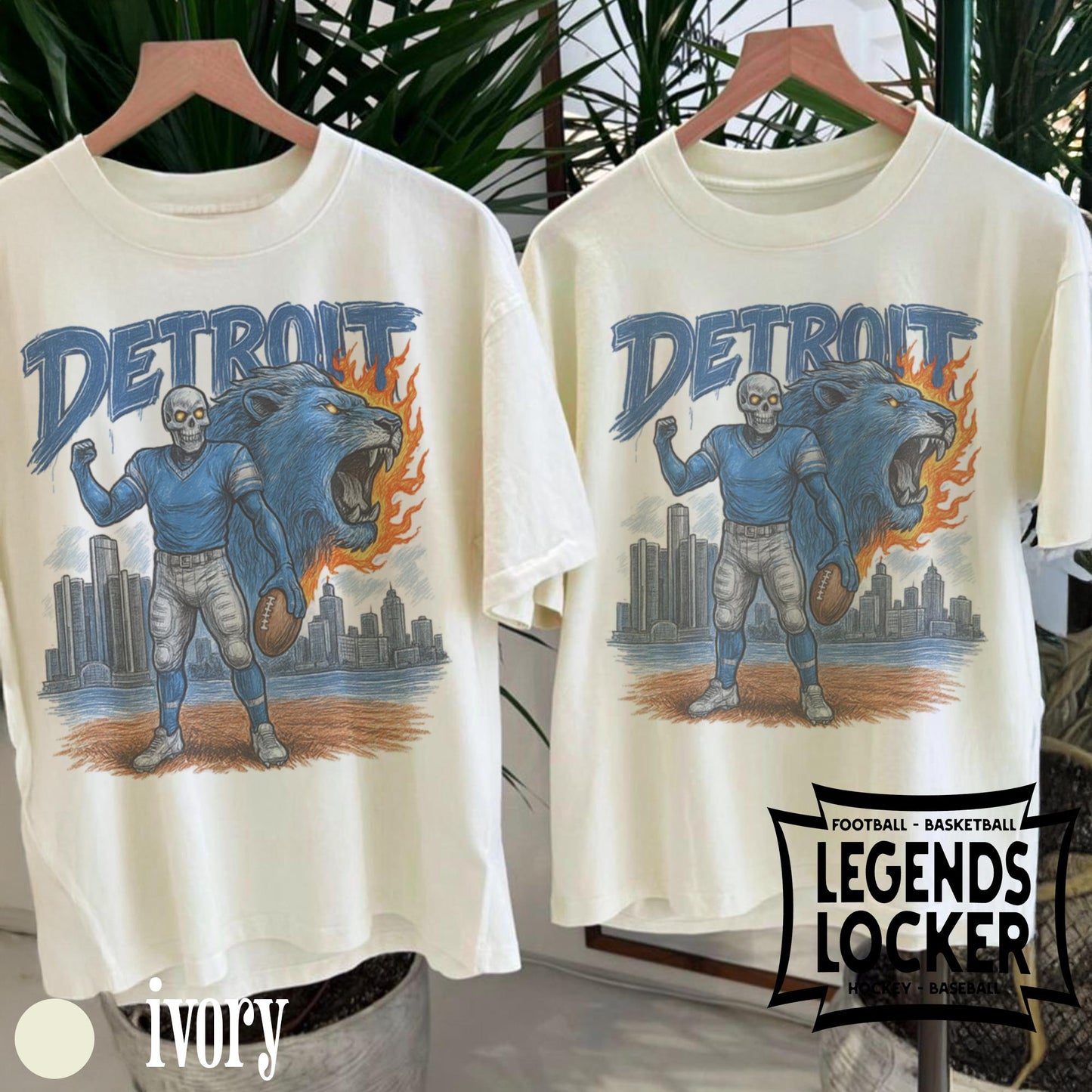 Retro Detroit Football T-Shirt, Vintage Detroit Lions Streetwear Graphic Tee, Gift for Detroit Football Fan