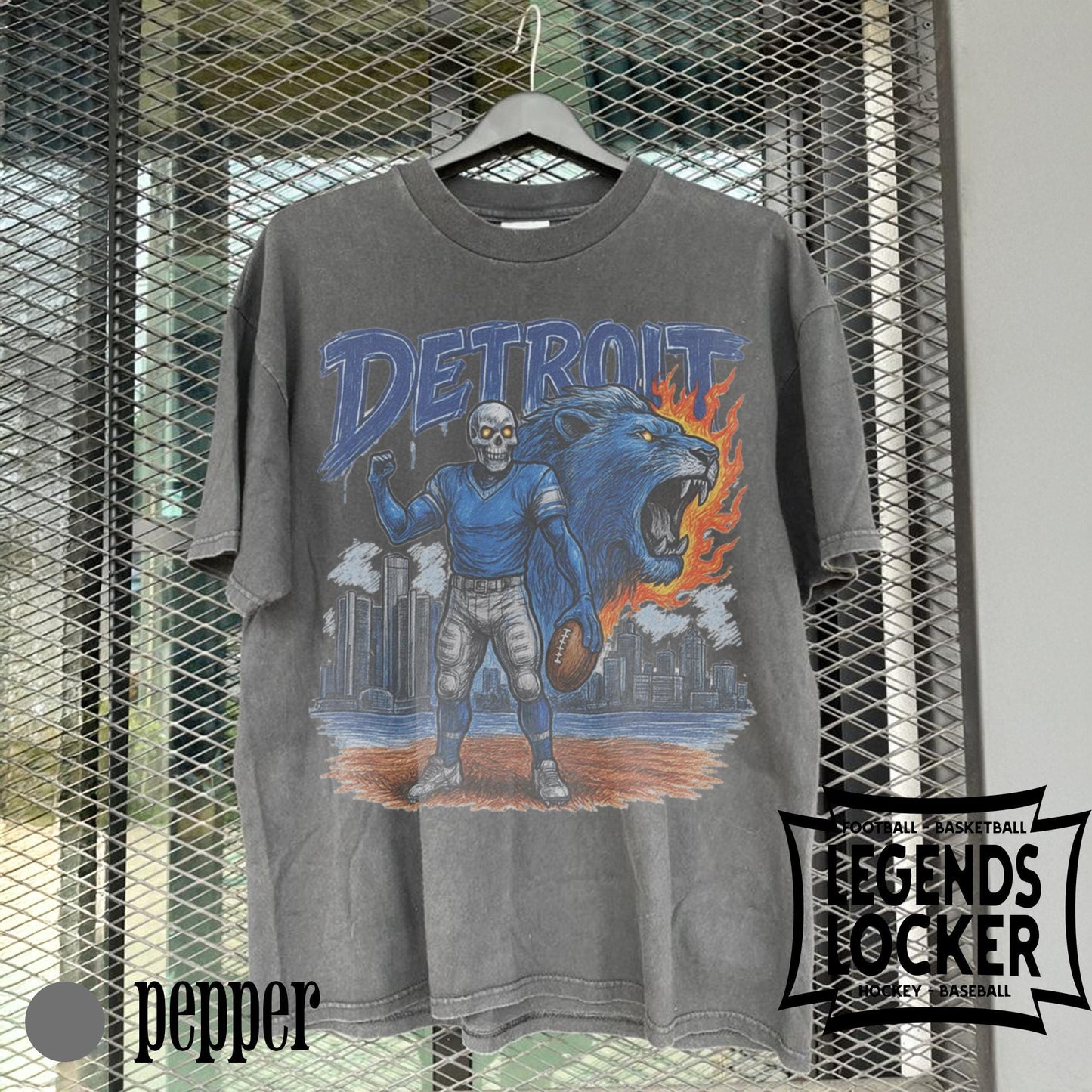 Retro Detroit Football T-Shirt, Vintage Detroit Lions Streetwear Graphic Tee, Gift for Detroit Football Fan
