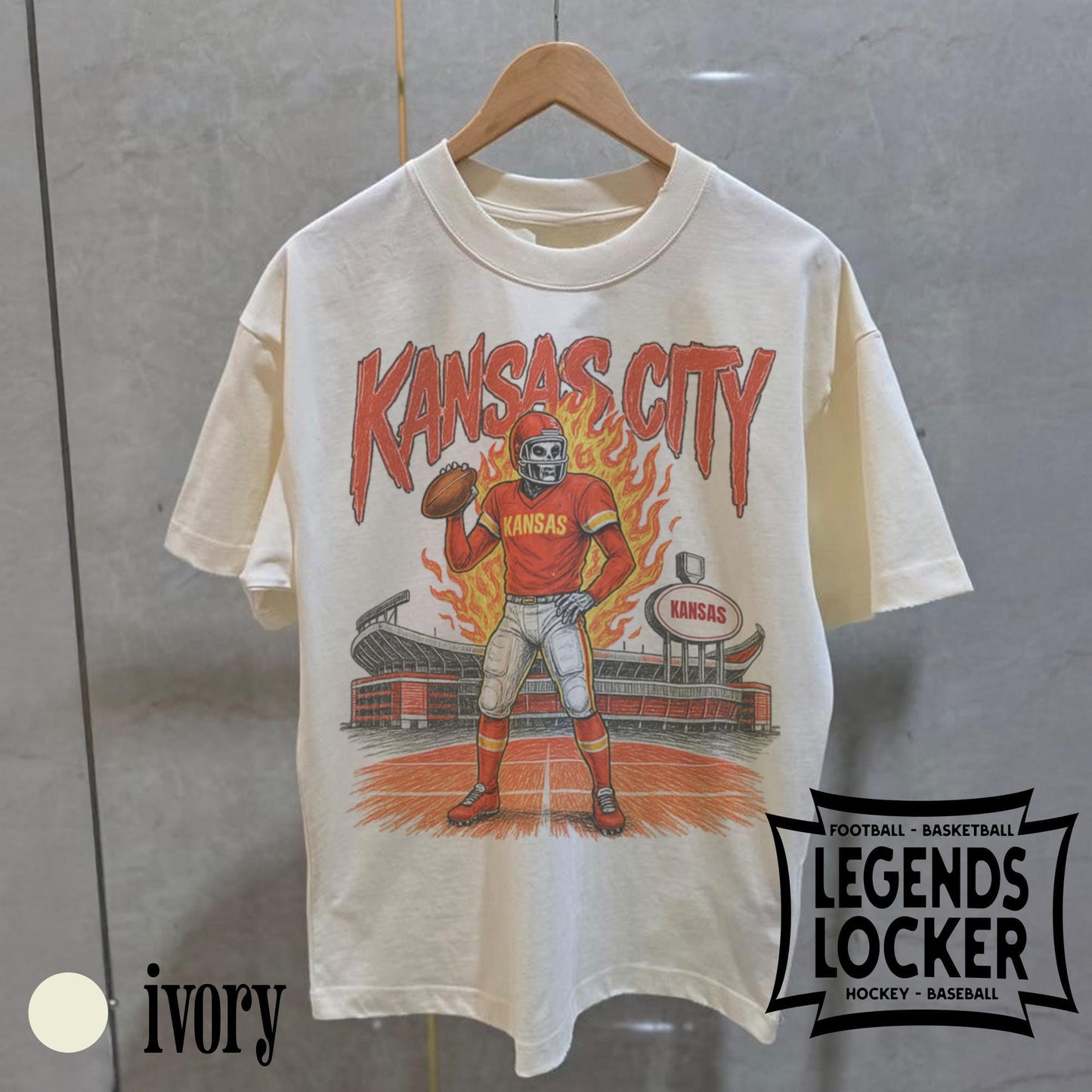 Kansas City Football T-Shirt, Vintage Kansas Football Graphic Tee, Gift for KC Fans